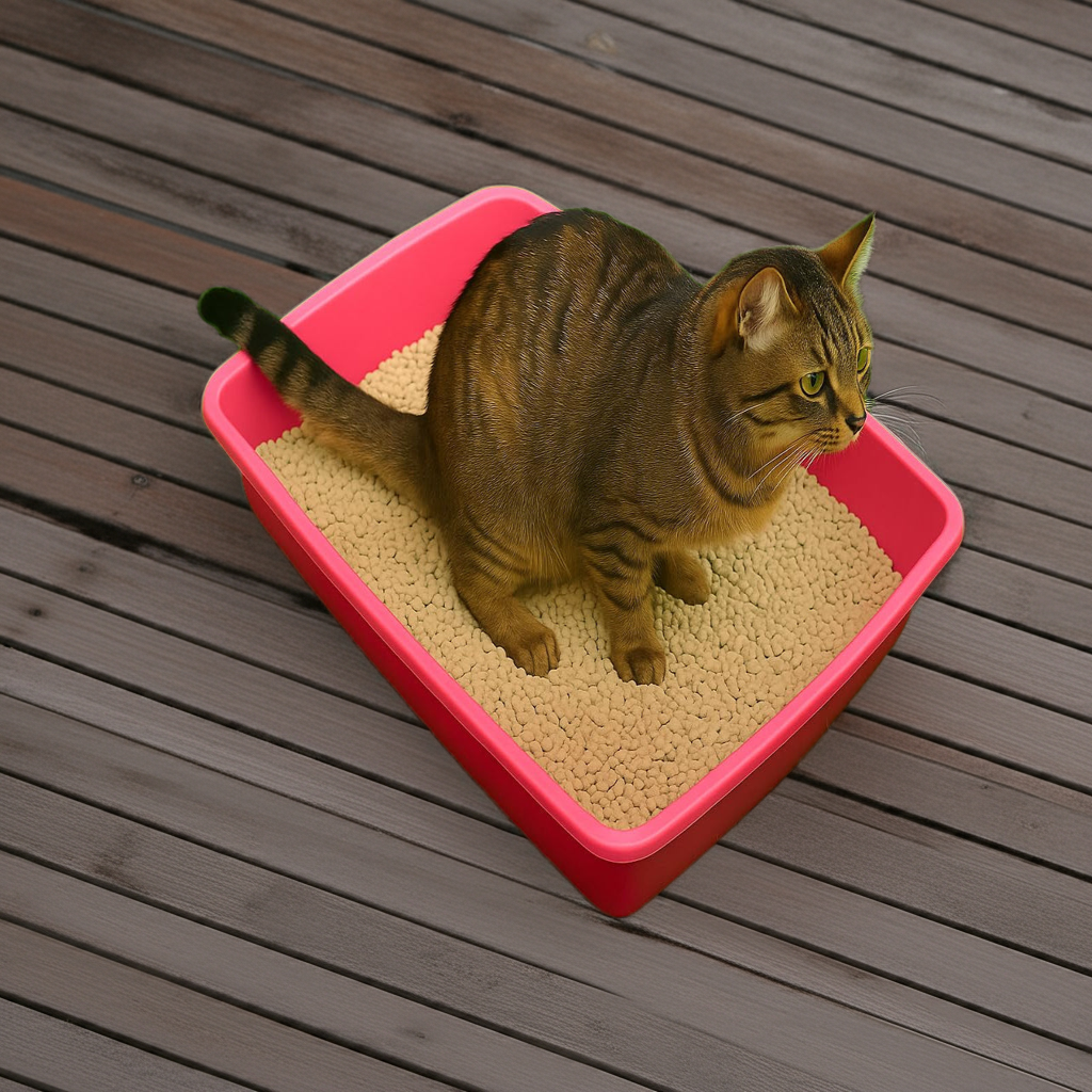 Cat Litter Tray – Assorted Colours – Tough Plastic Cat Litter Tray – Easy to Clean – Pet Hygiene Essentials – (Hop Pink, Large/46cm)