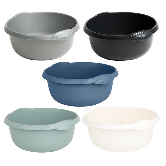 28cm Washing Up Bowl High Grade Plastic Round Sink Tidy Organizer Multipurpose Bowl Basin Mixing Washbowl for Space Saving Home & Kitchen