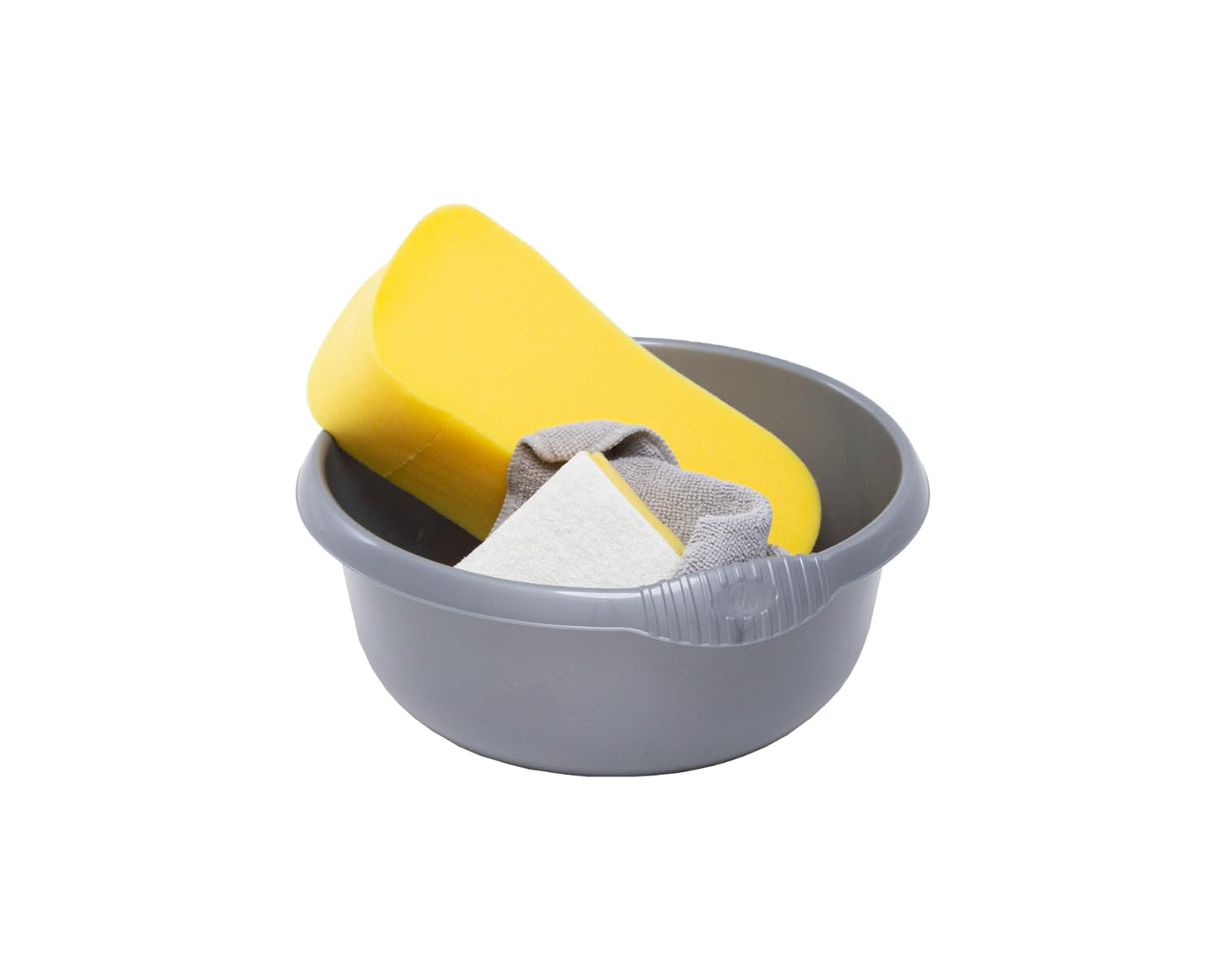 ROUND Washing Up Bowl – Durable Plastic Wash Basin with Easy-Grip Handles – Multipurpose Sink Tidy Organizer for Kitchen, Bathroom, or Utility Use