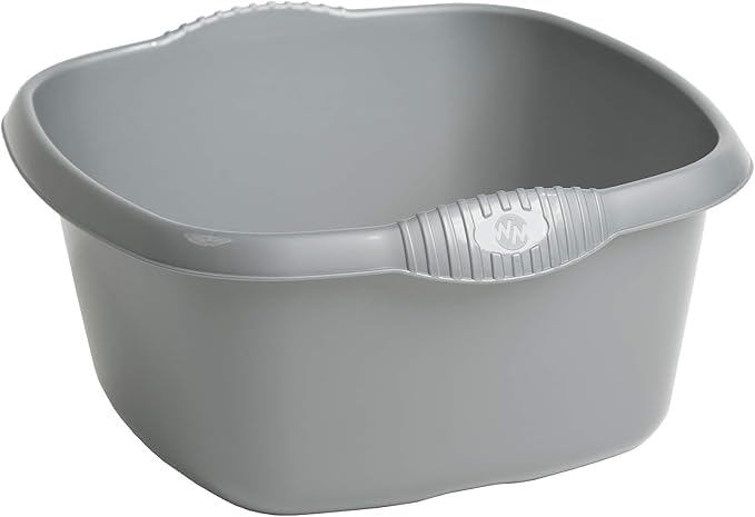 32cm Square Bowl – Versatile 9L Capacity – Modern High-Gloss Plastic with Integrated Handles – Efficient Kitchen Washing & Organizing Solution