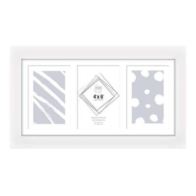 Photo Frames - White 3 Apperture - 4''x 6''