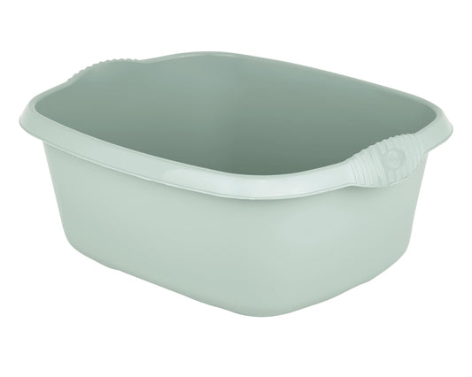 39CM Silver Sage High Grade Rectangular Rectangle Washing Up Bowl Basin 12L Litre Capacity Washing Basin Mixing Bowl Sink Tidy Organiser