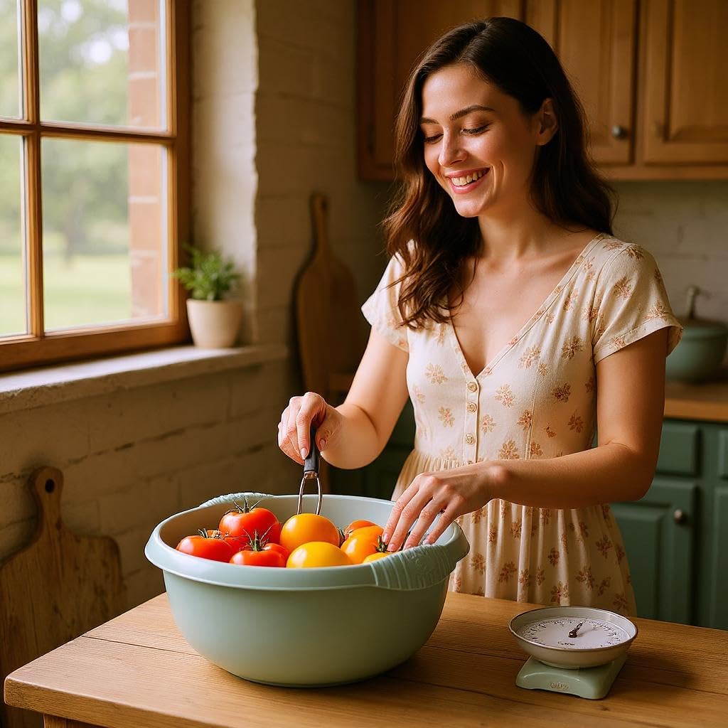 (Pack of 3) Round Washing Up Bowl 32cm - Silver Sage , Durable & Stylish Kitchen Sink Bowl, Ideal for Dishwashing & Household Tasks