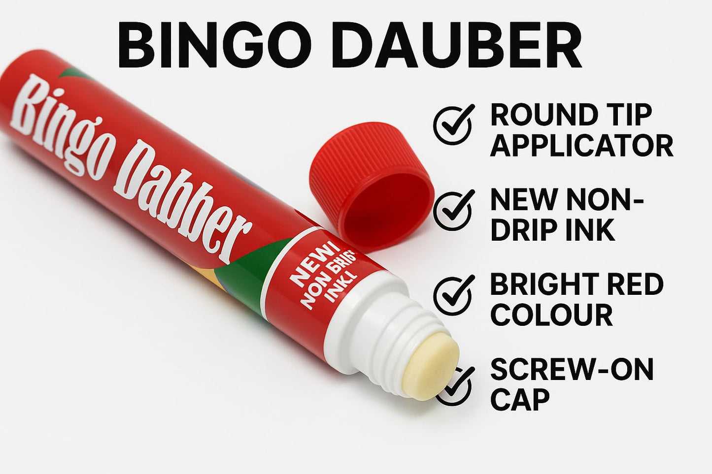 Pack of 24 - Bingo Dabber Non Drip Dot Markers Stationary Bingo Marker Pens Dauber Playing Bingo Tickets Flyers Lotto Game