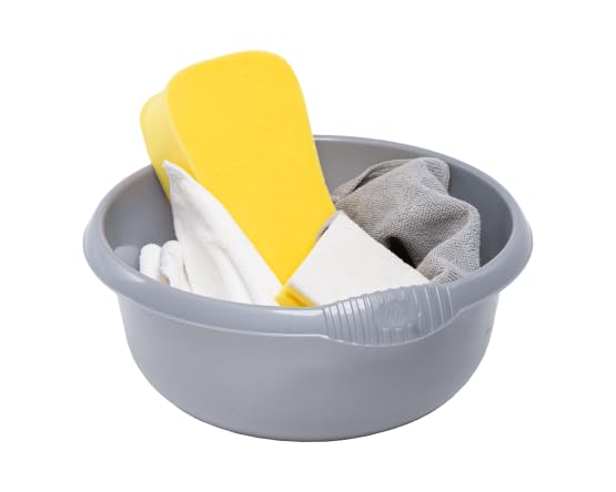(Pack of 2) Round Washing Up Bowl 32cm - Silver, Durable & Stylish Kitchen Sink Bowl, Ideal for Dishwashing & Household Tasks