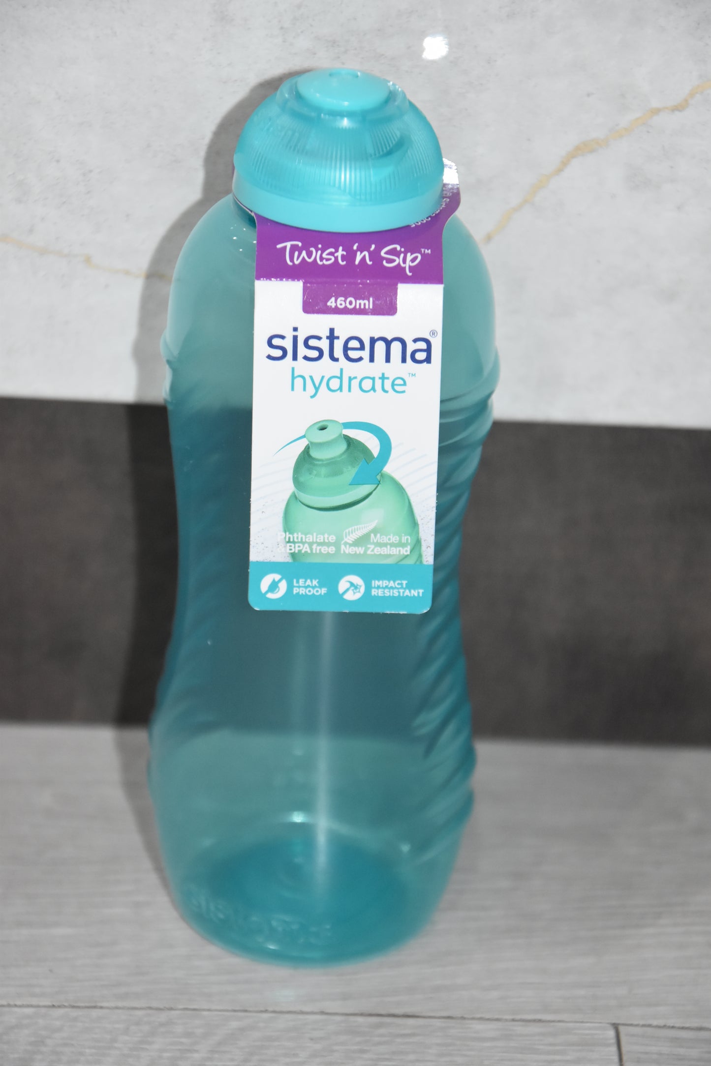 (Pack of 3) Sistema Twist 'n' Sip Squeeze Sports Water Bottles Leakproof BPA-Free 460ml (Copy)