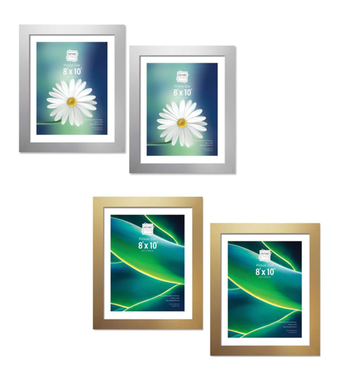 (Set of 2) 8"x10"  Picture Frames with Glass Front – Wall & Tabletop Display – Portrait/Landscape Photo Frame for Home Decor – Photo Frame for Gallery, Wall Mount or Desk (20.3x25.4cm)