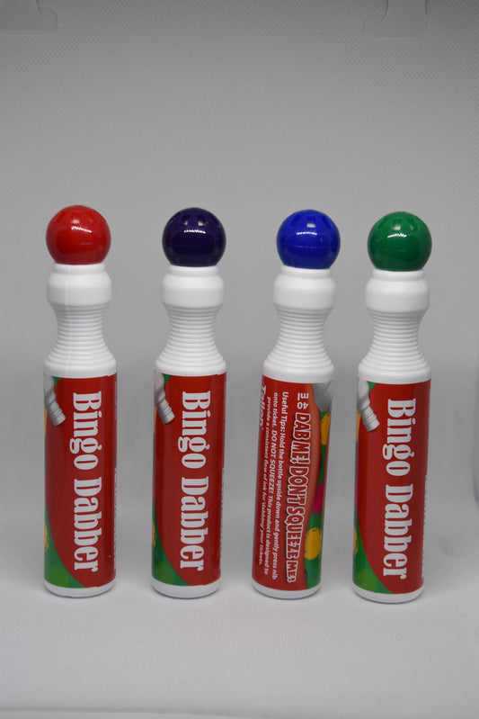 (PACK OF 4) - Large Bingo Dabber Marker for Bingo Tickets, Flyers Lotto Fun Family Game