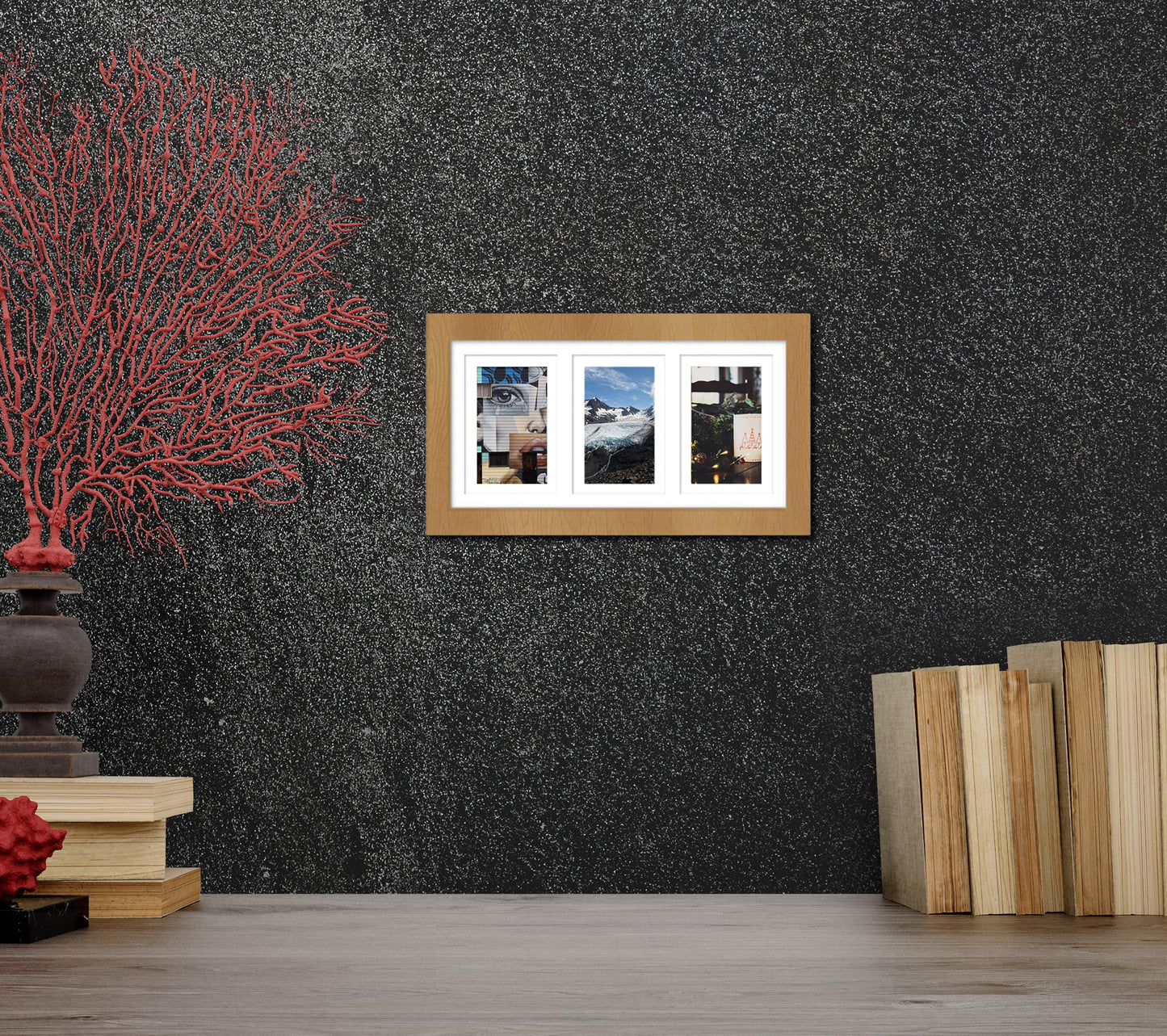 Tallon Photo Frames - Brown 3 Apperture - 4''x 6''