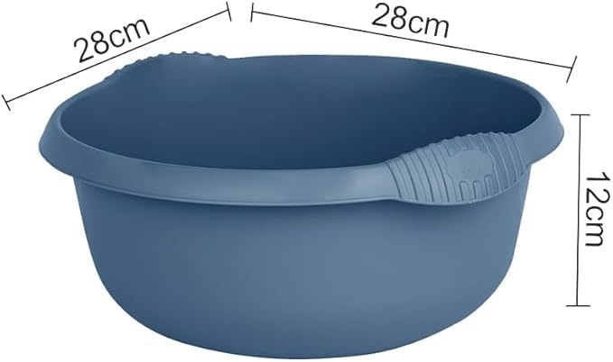 28cm Plastic Washing Up Bowl ā 5 Litre Round Basin ā Navy Blue ā Multipurpose Sink Tidy & Cleaning Tub for Kitchen, Caravans, Camping, Motorhomes ā Durable Plastic Bowl