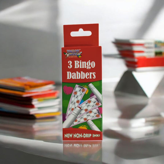 AaH1 Bingo Game Dabber (Pack of 3), New Non-Drip Ink, Red, Blue, Green, Bingo Dabber Marker for Bingo Tickets,Flyers Lotto Fun Family Game