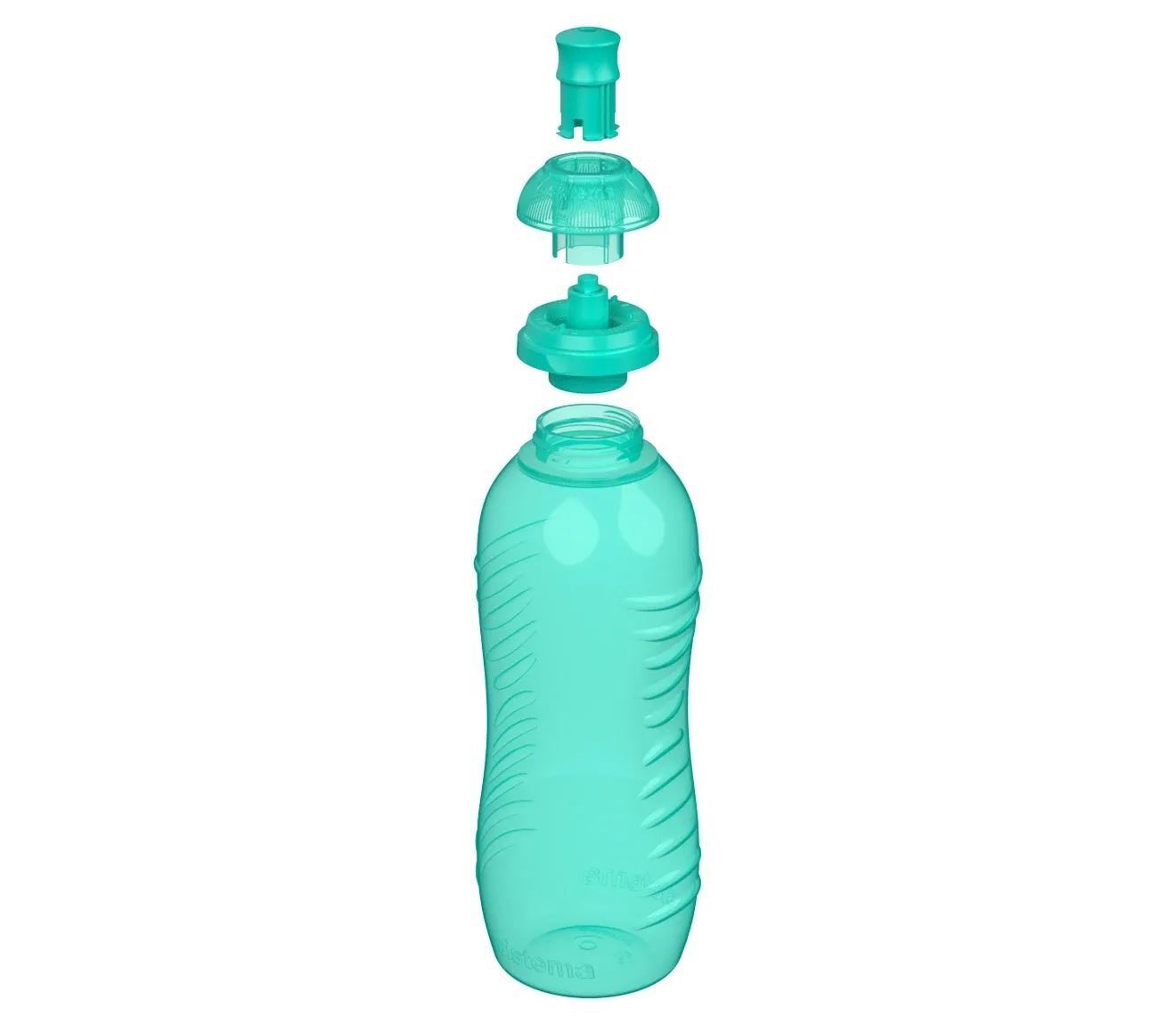 Sistema Twist 'n' Sip Squeeze Sports Water Bottles Leakproof BPA-Free 460ml (Random Colour will be dispatched))