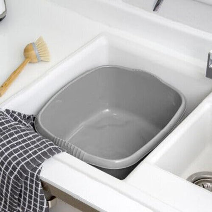 32cm Square Bowl – Versatile 9L Capacity – Modern High-Gloss Plastic with Integrated Handles – Efficient Kitchen Washing & Organizing Solution