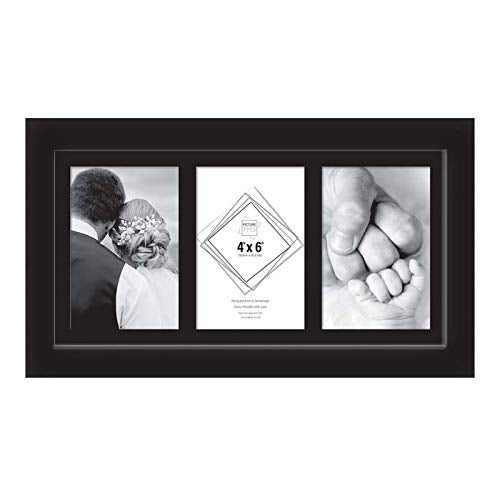Tallon Photo Frames - Black 3 Apperture - 4''x 6''