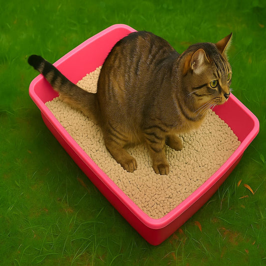 Cat Litter Tray – Assorted Colours – Tough Plastic Cat Litter Tray – Easy to Clean – Pet Hygiene Essentials – Pack of 2 (Hop Pink, Large/46cm)