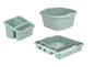 AaH1 (Set of 3) Silver Sage Large Dish Drainer, 32cm Square Washing Up Bowl & Large Kitchen Sink Tidy - Durable & Stylish Kitchen Accessories for Dishwashing & Organization