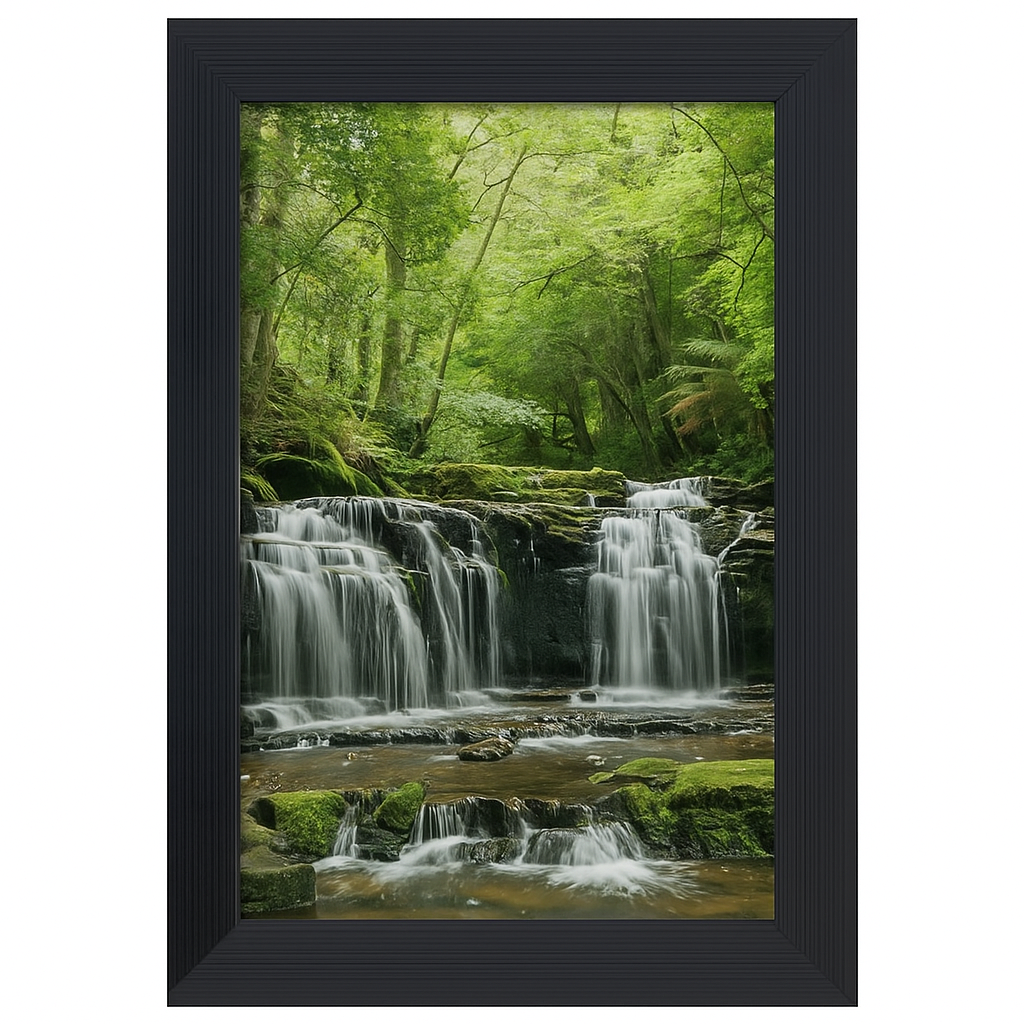 (Set of 3) Black Ribbed Design Freestanding Wall Mount Picture Photo Frame 4 x 6'' Home office living room bedroom kitchen dining room bathroom bar hotel restaurant office wall decoration