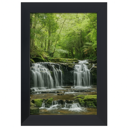 (Set of 3) Black Ribbed Design Freestanding Wall Mount Picture Photo Frame 4 x 6'' Home office living room bedroom kitchen dining room bathroom bar hotel restaurant office wall decoration