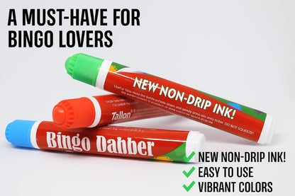 Pack of 24 - Bingo Dabber Non Drip Dot Markers Stationary Bingo Marker Pens Dauber Playing Bingo Tickets Flyers Lotto Game