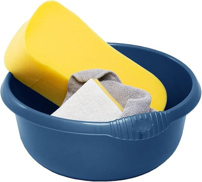 28cm Washing Up Bowl High Grade Plastic Round Sink Tidy Organizer Multipurpose Bowl Basin Mixing Washbowl for Space Saving Home & Kitchen