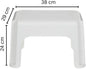 40cm Plastic Stool – Lightweight & Sturdy Multipurpose Stool for Bathroom, Kitchen, Bedroom – Easy-Clean Design – Cream – Pack of 1