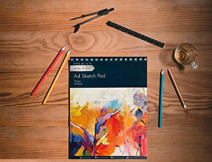 EasyNote A4 artists sketch pad - 170gsm cartridge paper