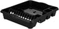 AaH1 Large Dish Drainer – Holds Up to 12 Plates with Dual Cutlery Compartments – Sturdy & Stylish Plastic Dish Rack with Built-In Handles (Pack of 1) (Midnight)