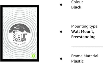 Black Nouveau Simple Design Styrene Photo Frame 8x10 Home office living room bedroom kitchen dining room bathroom bar hotel restaurant office wall decoration
