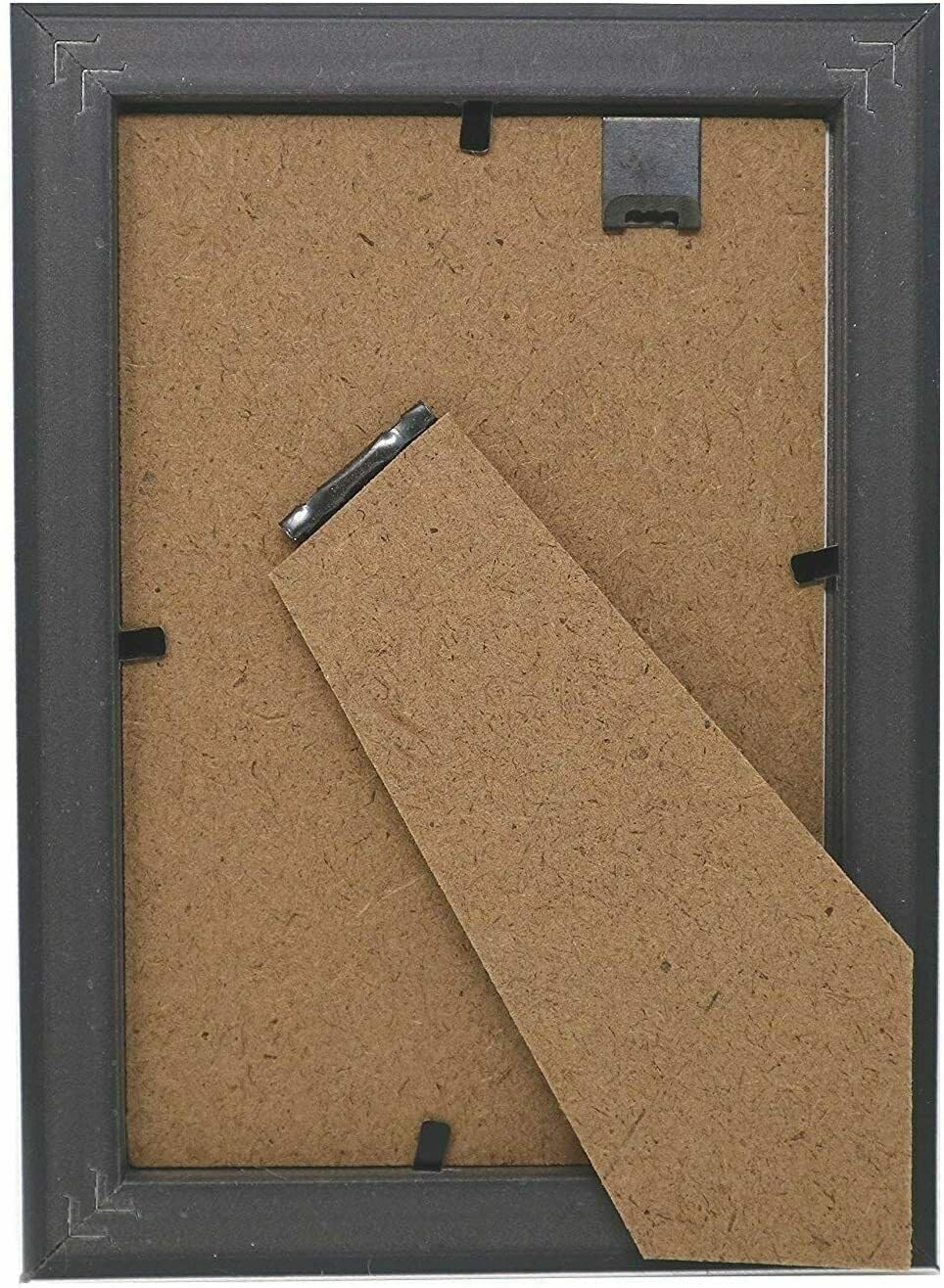 4 x 6 Inches (10 x 15 cm) Black Picture Frames with Glass, Wall Mountable, Freestanding, For Home Decor, Office, Bedroom, Table Top, Living Room, Bedside table