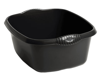 39cm Rectangular Bowl – Expansive 12L Capacity – Sleek High-Gloss Plastic with Ergonomic Handles – Premier Kitchen Washing & Multipurpose Container, Midnight (Pack of 1)