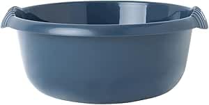 32cm Round Bowl – Approx. 7L Capacity – Durable High Gloss Plastic with Integral Handles – Modern Washing Up & Utility Bowl