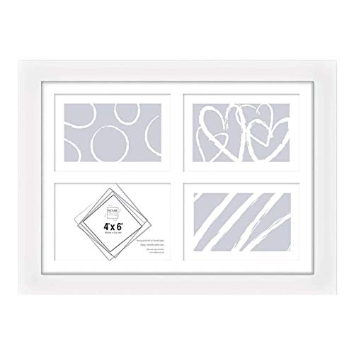 Photo Frames - White 4 Aperture - 4''x 6''