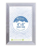 Design Group Silver Ribbed Design Freestanding Wall Mount Picture Photo Frame 4 x 6''