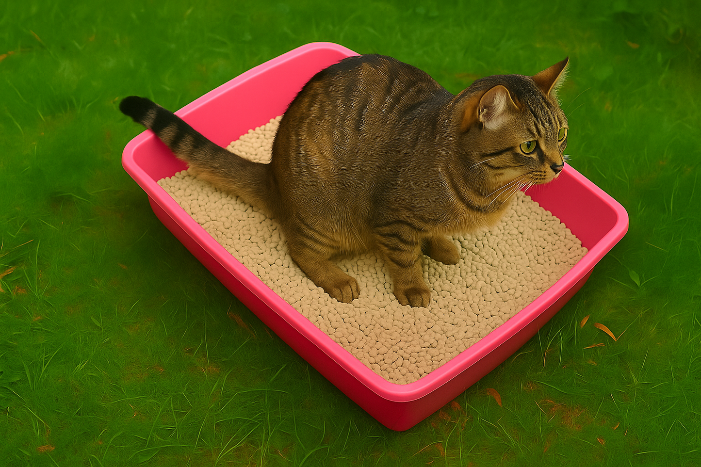 (Pack of 2) Cat Litter Tray – Tough Plastic Cat Litter Tray – Easy to Clean – Pet Hygiene Essentials – (Large/46cm)