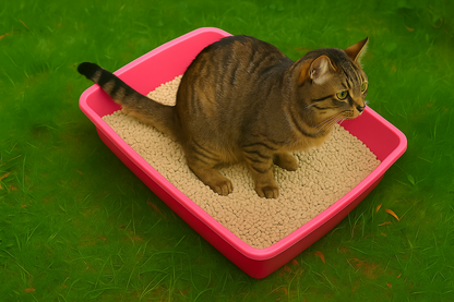 (Pack of 2) Cat Litter Tray – Tough Plastic Cat Litter Tray – Easy to Clean – Pet Hygiene Essentials – (Large/46cm)