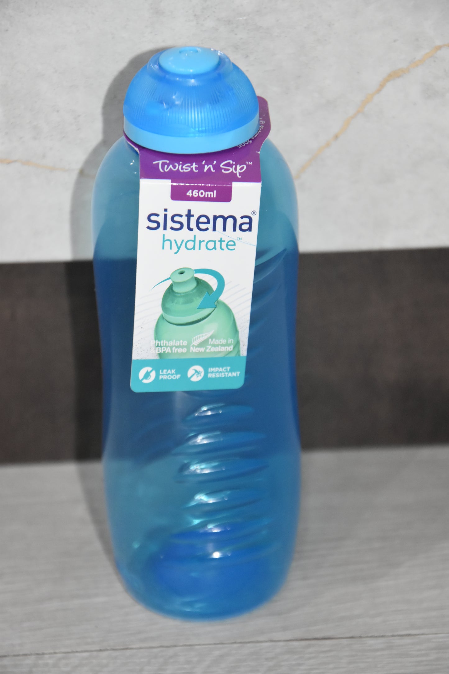 (Pack of 3) Sistema Twist 'n' Sip Squeeze Sports Water Bottles Leakproof BPA-Free 460ml (Copy)