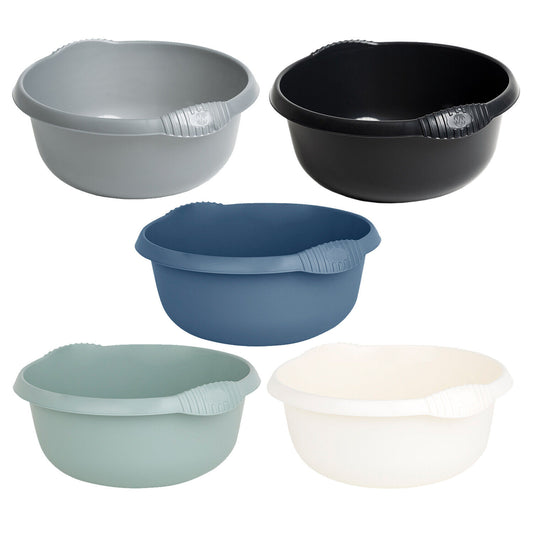 32cm Round Bowl – Approx. 7L Capacity – Durable High Gloss Plastic with Integral Handles – Modern Washing Up & Utility Bowl