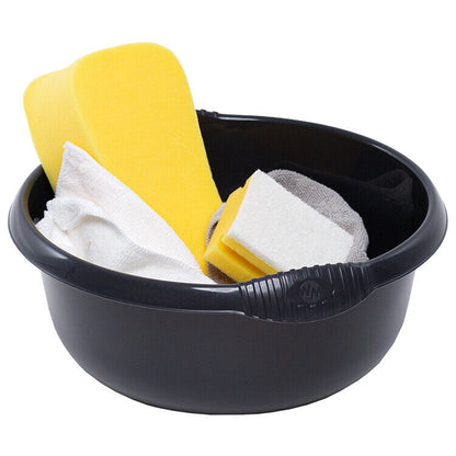 32cm Round Bowl – Approx. 7L Capacity – Durable High Gloss Plastic with Integral Handles – Modern Washing Up & Utility Bowl