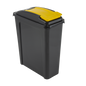 Slim line 25L Recycling Bin & Lid – Space-Saving Kitchen Trash Can – Durable Plastic Rubbish Bin for Waste & Recycling – Compact Dustbin for Home, Office, or Utility Room (4 Colours)