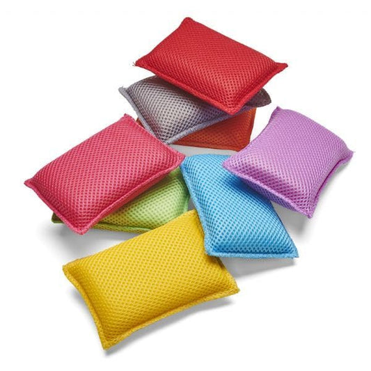 (Pack of 3) Premum Quality Microfibre Cleaning Sponges, Multi-Colour, Non-Scratch Surface
