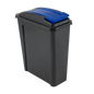 Slim line 25L Recycling Bin & Lid – Space-Saving Kitchen Trash Can – Durable Plastic Rubbish Bin for Waste & Recycling – Compact Dustbin for Home, Office, or Utility Room (4 Colours)