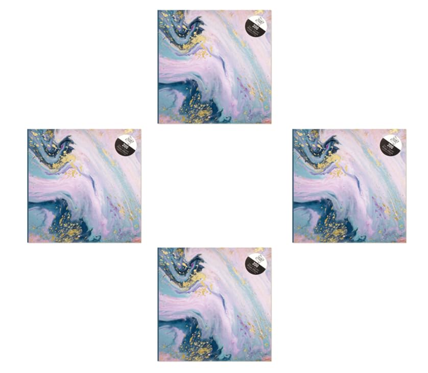 Marble Swirl 6x4 Memo Slip Photo Album Holds 200 Photos for Family Wedding, Graduation Baby shower, Photos, Holiday Memories Picture Book
