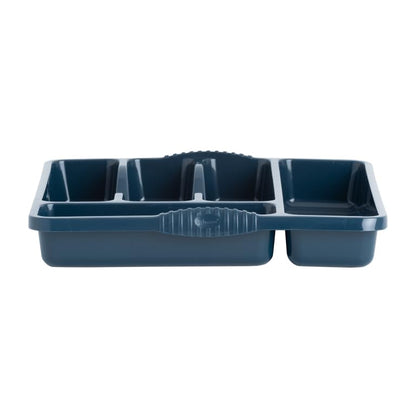 5 Compartment NAVY BLUE High Grade Plastic Small Cutlery Tray Kitchen Racks and Holders Cutlery Draw for Kitchen Drawers Storage Organizer For Spoons Forks Knives