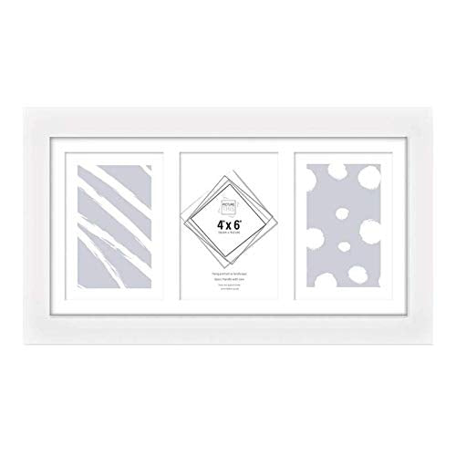 Tallon Photo Frames - White 3 Apperture - 4''x 6''