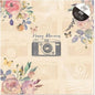 Happy Memories Photo Album vintage floral cream design