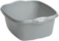 39cm Rectangular Bowl – Expansive 12L Capacity – Sleek High-Gloss Plastic with Ergonomic Handles – Premier Kitchen Washing & Multipurpose Container, Silver (Pack of 1)