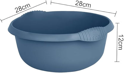 28cm Plastic Washing Up Bowl – 5 Litre Round Basin – Navy Blue – Multipurpose Sink Tidy & Cleaning Tub for Kitchen, Caravans, Camping, Motorhomes – Durable Plastic Bowl