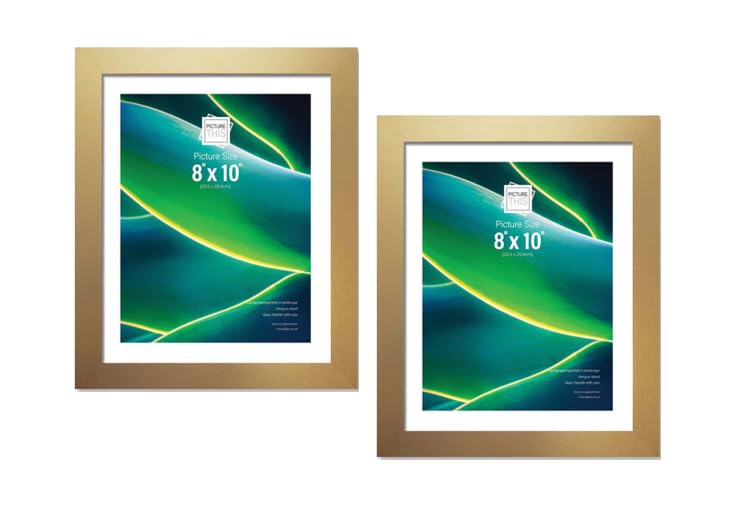 (Set of 2) 8x10 Inch Picture Frames with Glass Front – Wall & Tabletop Display – Portrait/Landscape Photo Frame for Home Decor – Photo Frame for Gallery, Wall Mount or Desk (20.3x25.4cm)