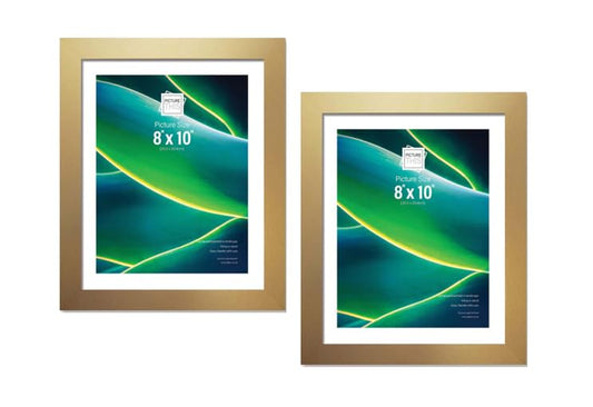 (Set of 2) 8x10 Inch Picture Frames with Glass Front – Wall & Tabletop Display – Portrait/Landscape Photo Frame for Home Decor – Photo Frame for Gallery, Wall Mount or Desk (20.3x25.4cm)