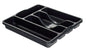 5 Compartment MIDNIGHT High Grade Plastic Small Cutlery Tray Kitchen Racks and Holders Cutlery Draw for Kitchen Drawers Storage Organizer For Spoons Forks Knives